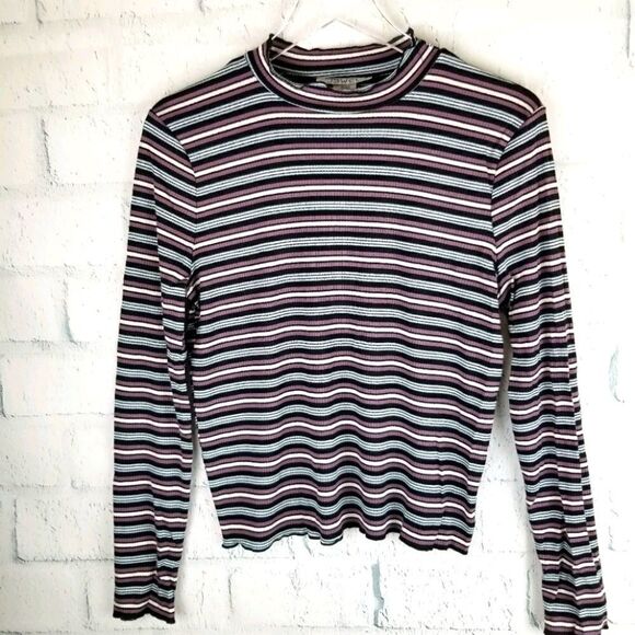NWOT. JEWEL Long Sleeve Striped Top. Size L. - Picture 1 of 4